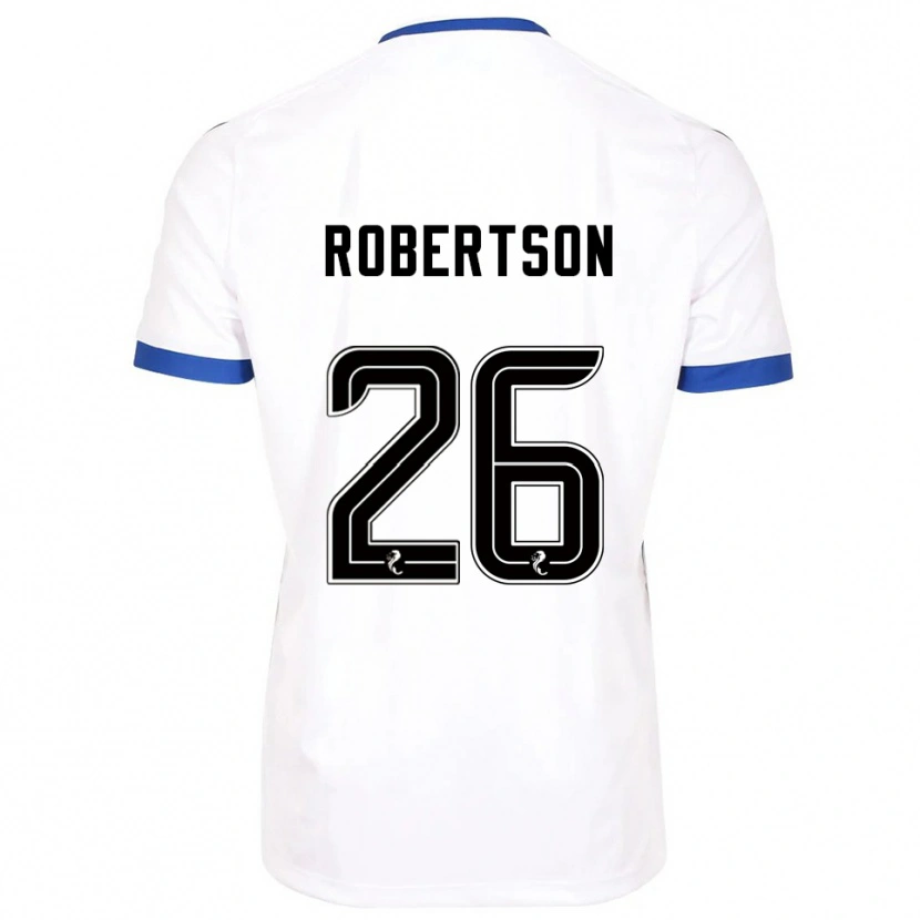 Danxen Kinder Rebecca Robertson #26 Weiß Blau Auswärtstrikot Trikot 2025/26 T-Shirt