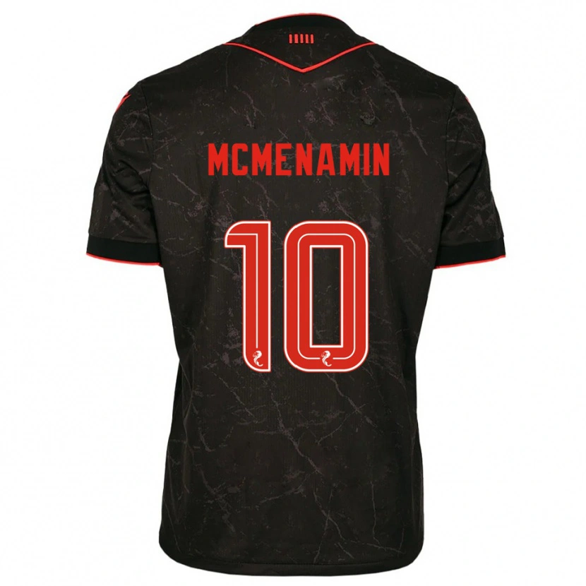 Danxen Kinder Conor Mcmenamin #10 Schwarz Rot Auswärtstrikot Trikot 2025/26 T-Shirt