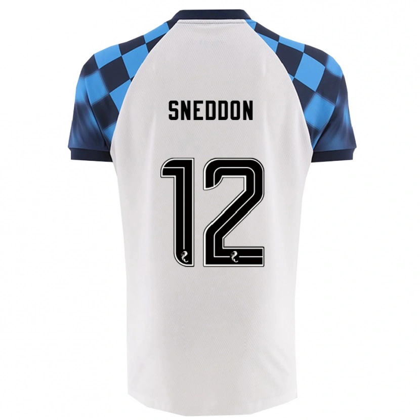 Danxen Kinder Jamie Sneddon #12 Weiß Himmelblau Auswärtstrikot Trikot 2025/26 T-Shirt