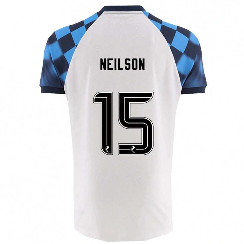 Danxen Kinder Lewis Neilson #15 Weiß Himmelblau Auswärtstrikot Trikot 2025/26 T-Shirt