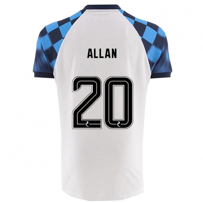 Danxen Kinder Connor Allan #20 Weiß Himmelblau Auswärtstrikot Trikot 2025/26 T-Shirt