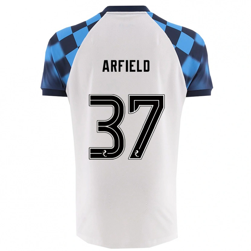 Danxen Kinder Scott Arfield #37 Weiß Himmelblau Auswärtstrikot Trikot 2025/26 T-Shirt