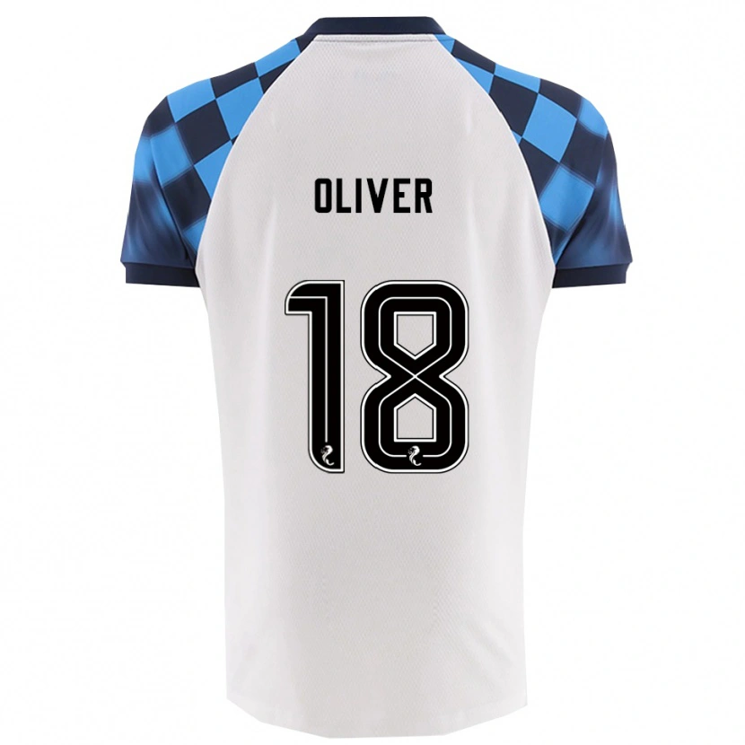 Danxen Kinder Gary Oliver #18 Weiß Himmelblau Auswärtstrikot Trikot 2025/26 T-Shirt