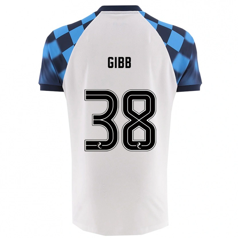 Danxen Kinder Thomas Gibb #38 Weiß Himmelblau Auswärtstrikot Trikot 2025/26 T-Shirt