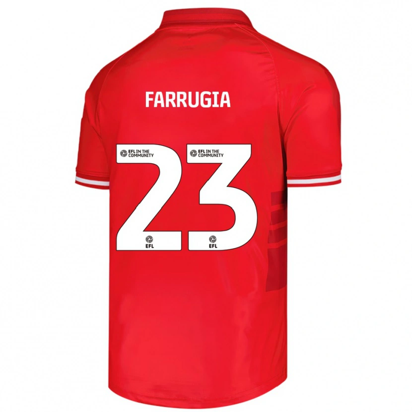 Danxen Herren Neil Farrugia #23 Rot Weiß Heimtrikot Trikot 2025/26 T-Shirt