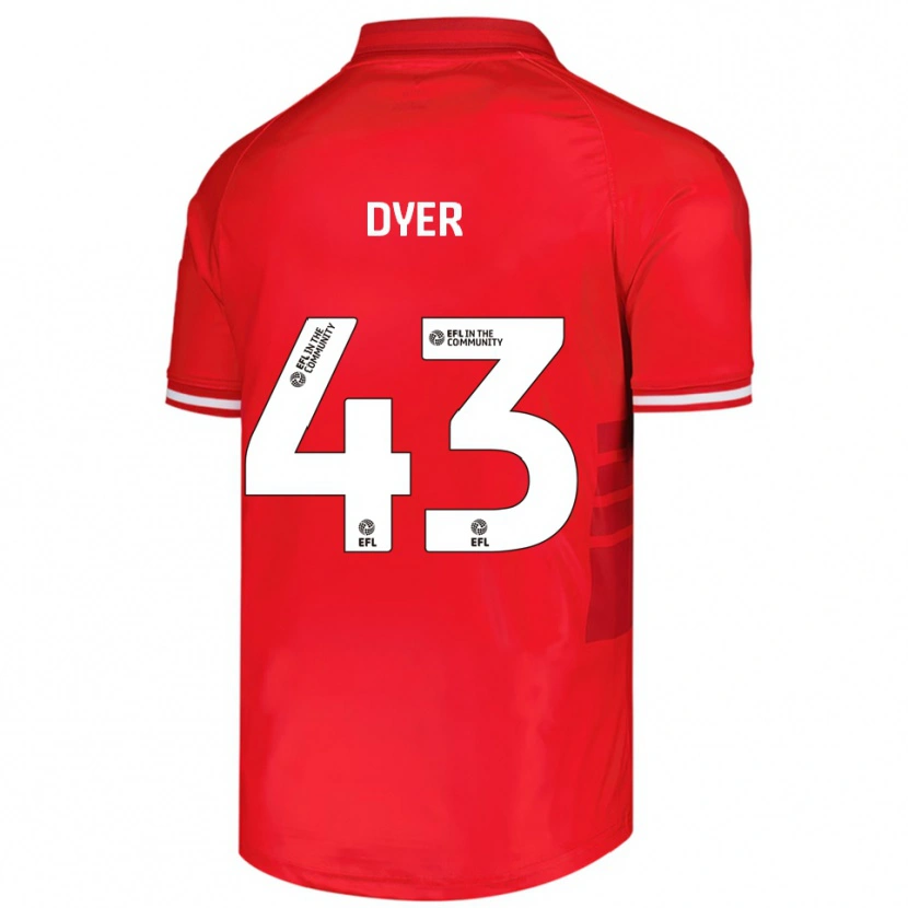 Danxen Herren Josiah Dyer #43 Rot Weiß Heimtrikot Trikot 2025/26 T-Shirt
