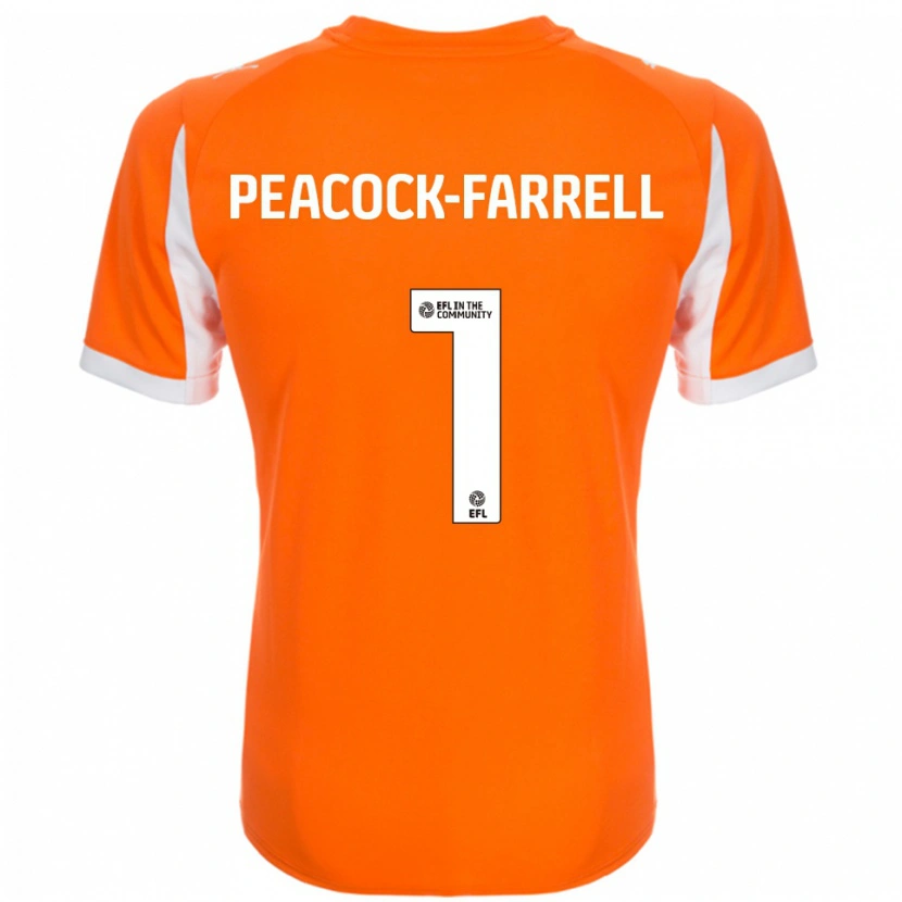 Danxen Herren Bailey Peacock-Farrell #1 Orange Weiß Heimtrikot Trikot 2025/26 T-Shirt