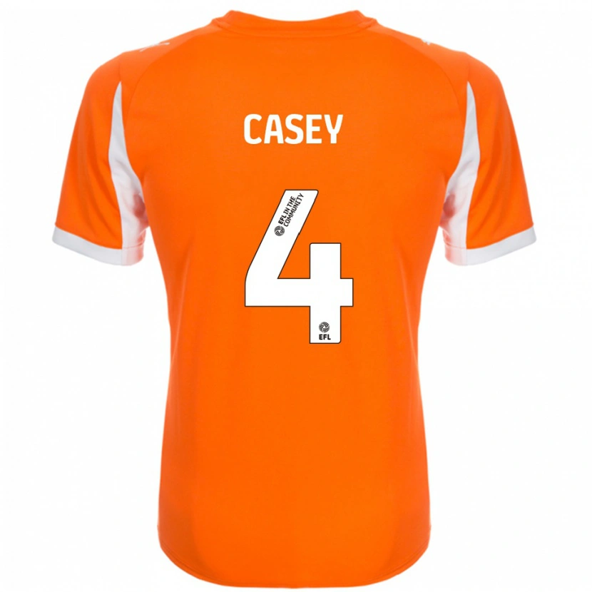 Danxen Herren Oliver Casey #4 Orange Weiß Heimtrikot Trikot 2025/26 T-Shirt