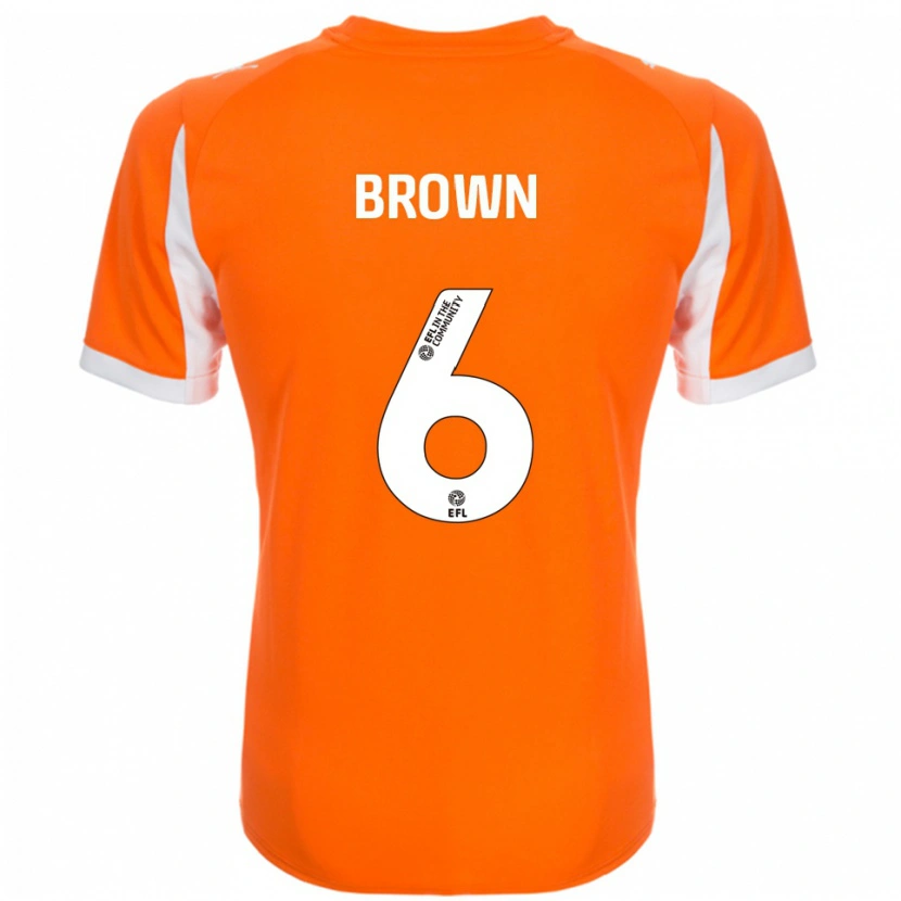 Danxen Herren Jordan Brown #6 Orange Weiß Heimtrikot Trikot 2025/26 T-Shirt