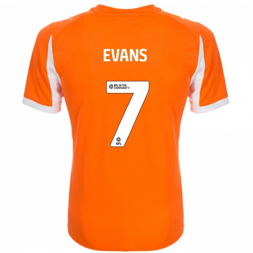 Danxen Herren Lee Evans #7 Orange Weiß Heimtrikot Trikot 2025/26 T-Shirt