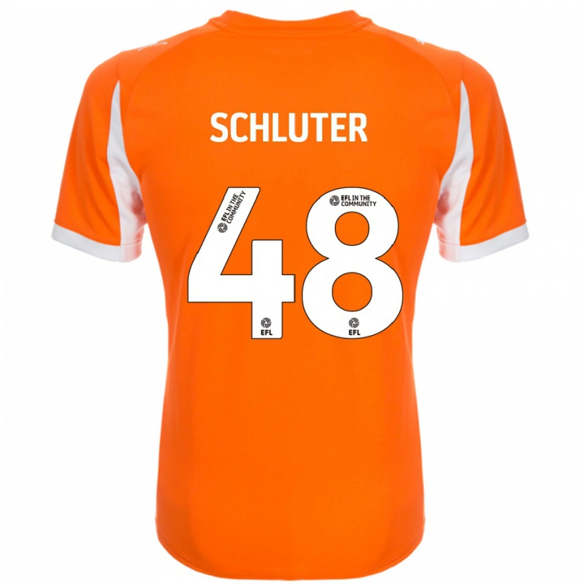 Danxen Herren Gabriel Schluter #48 Orange Weiß Heimtrikot Trikot 2025/26 T-Shirt