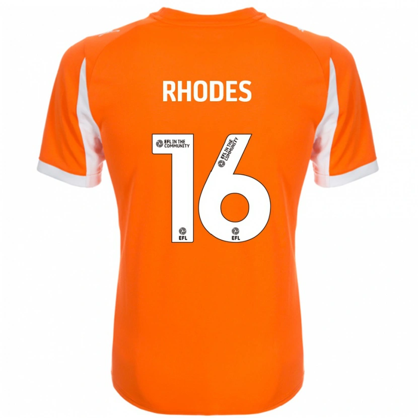 Danxen Herren Jordan Rhodes #16 Orange Weiß Heimtrikot Trikot 2025/26 T-Shirt