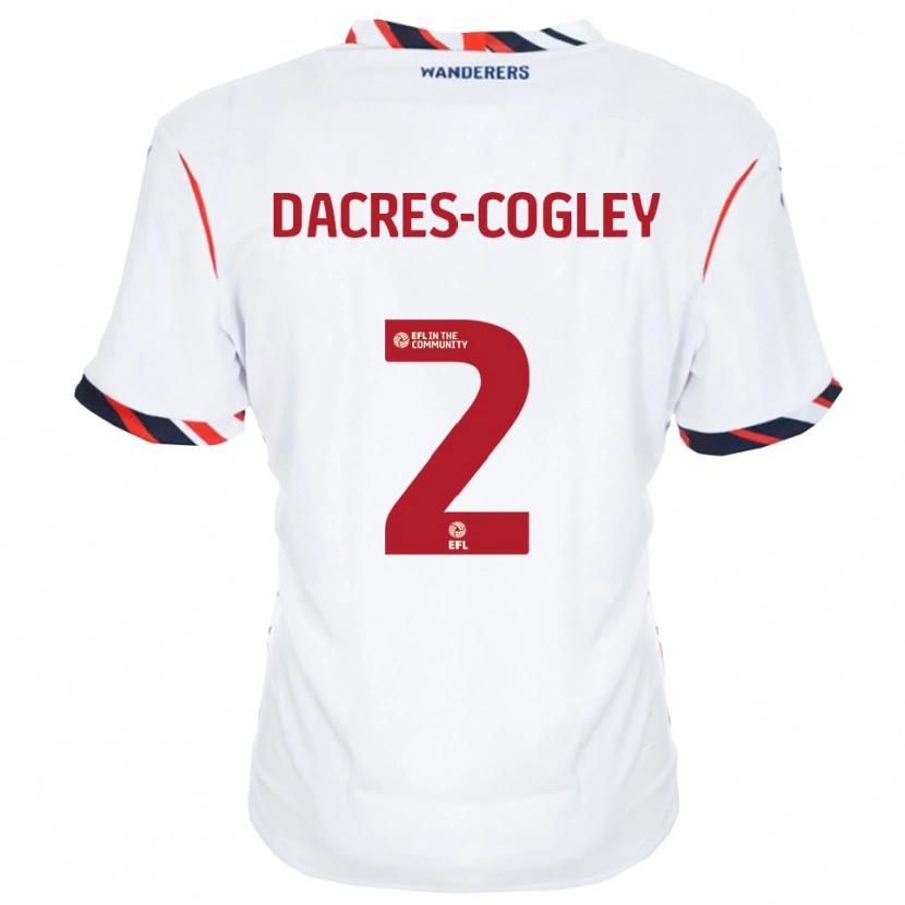 Danxen Herren Josh Dacres-Cogley #2 Weiß Rot Heimtrikot Trikot 2025/26 T-Shirt