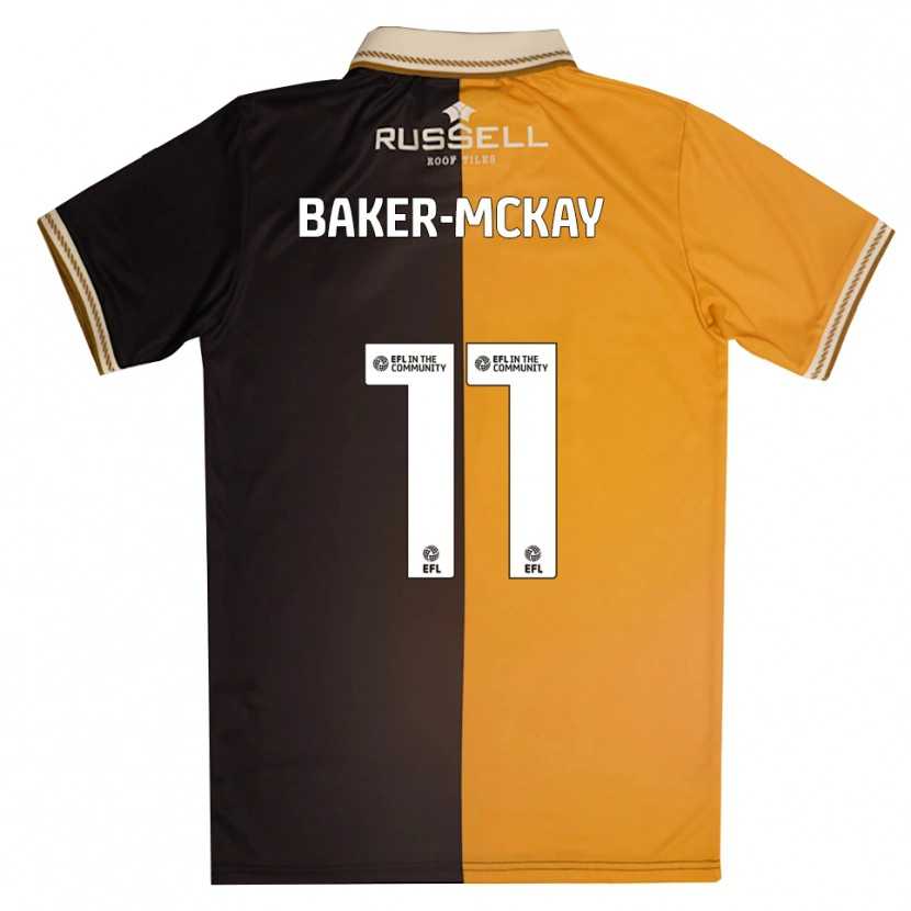 Danxen Herren Kiyan Baker-Mckay #11 Gelb Schwarz Heimtrikot Trikot 2025/26 T-Shirt