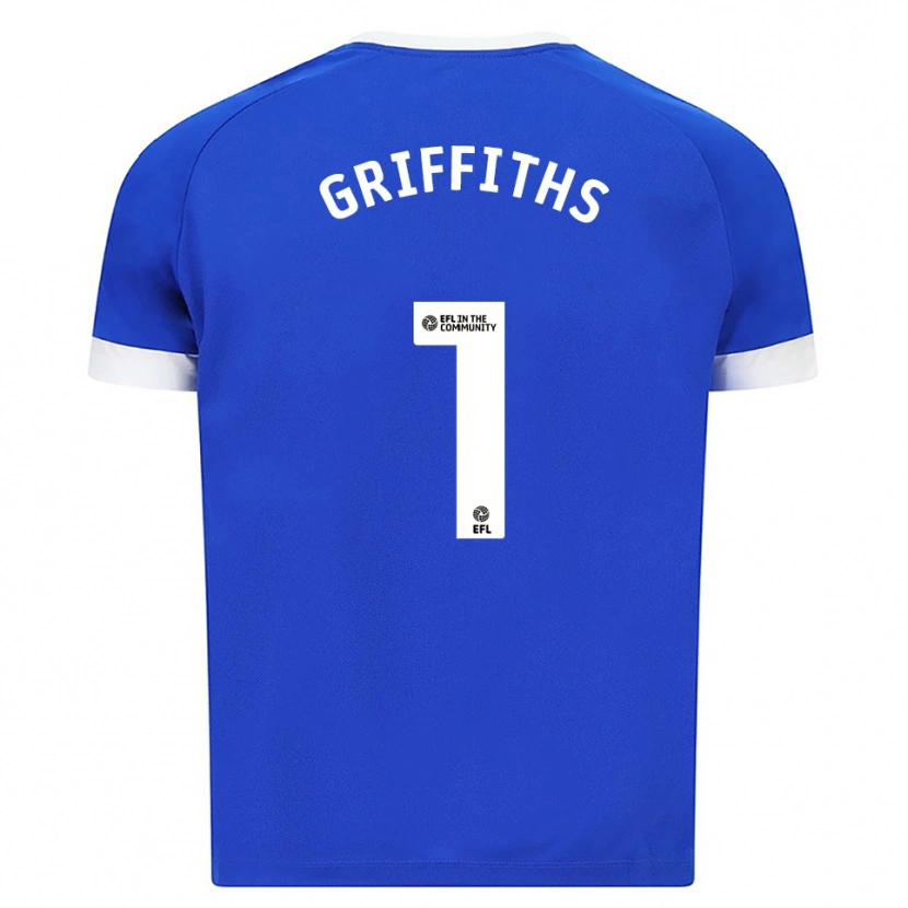 Danxen Herren Ewan Griffiths #1 Blau Weiß Heimtrikot Trikot 2025/26 T-Shirt