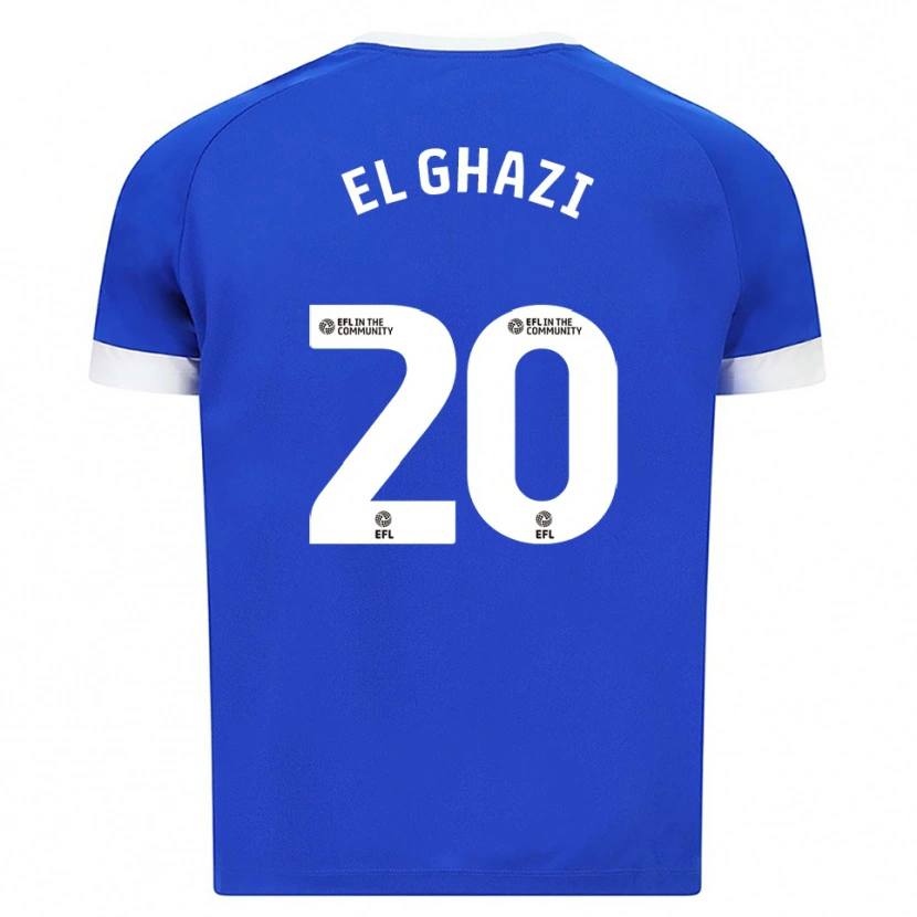 Danxen Herren Anwar El Ghazi #20 Blau Weiß Heimtrikot Trikot 2025/26 T-Shirt