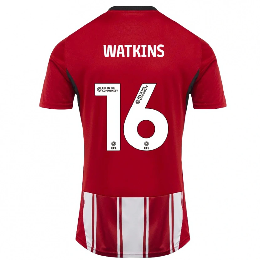 Danxen Herren Zoe Watkins #16 Rot Weiß Schwarz Heimtrikot Trikot 2025/26 T-Shirt