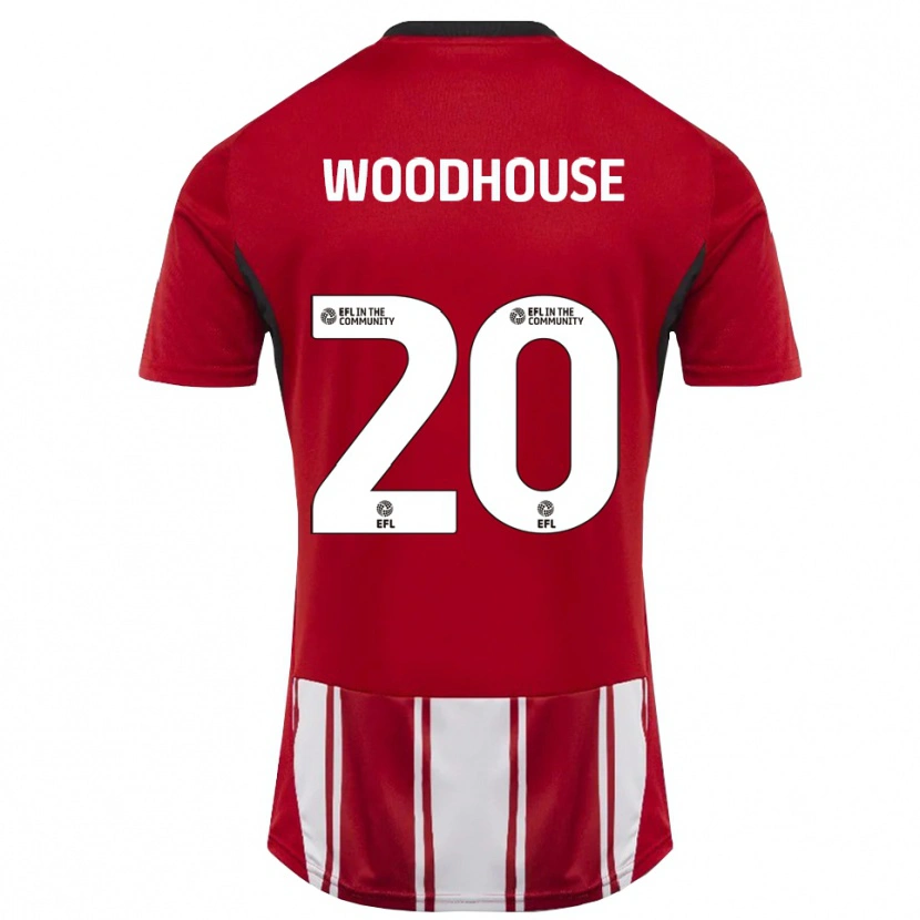 Danxen Herren Luca Woodhouse #20 Rot Weiß Schwarz Heimtrikot Trikot 2025/26 T-Shirt