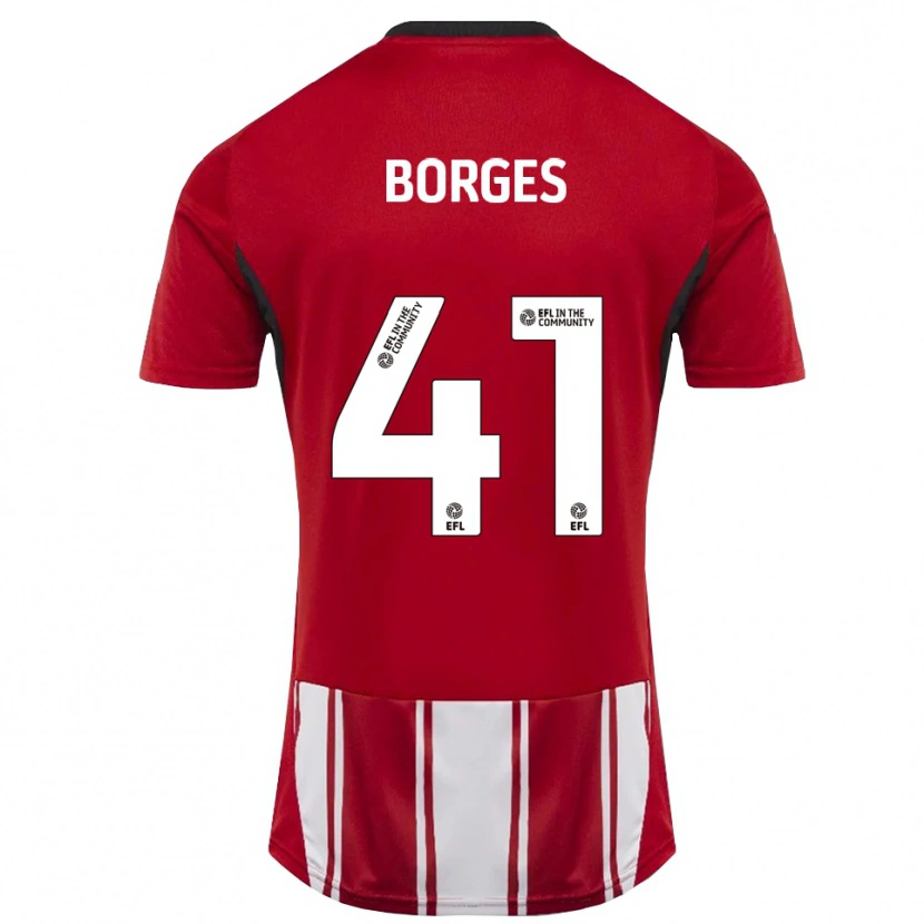 Danxen Herren Pedro Borges #41 Rot Weiß Schwarz Heimtrikot Trikot 2025/26 T-Shirt