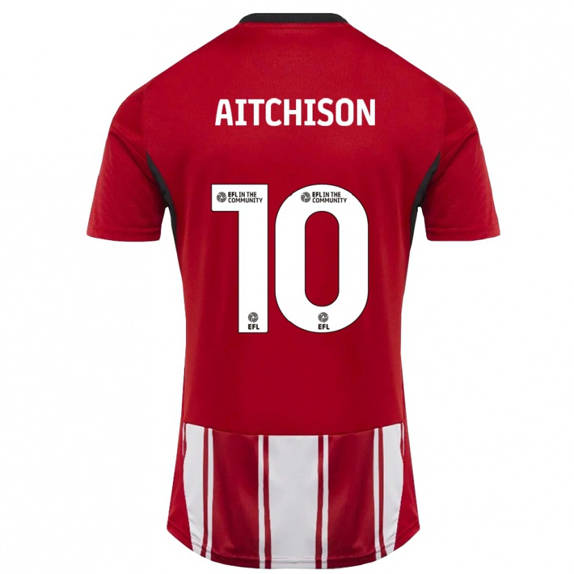 Danxen Herren Jack Aitchison #10 Rot Weiß Schwarz Heimtrikot Trikot 2025/26 T-Shirt
