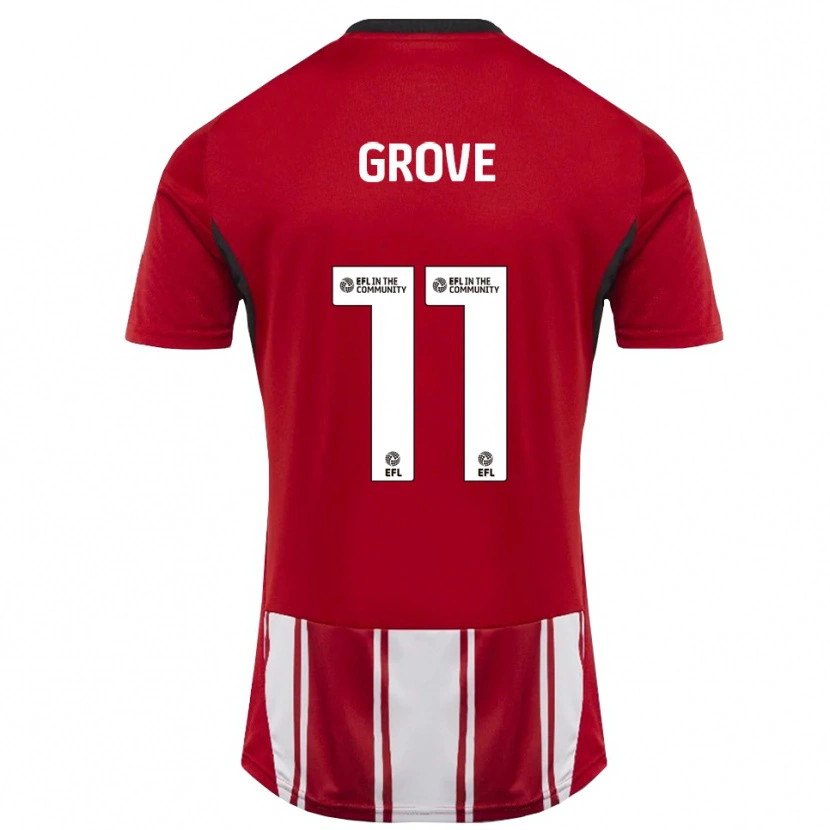 Danxen Herren Jade Grove #11 Rot Weiß Schwarz Heimtrikot Trikot 2025/26 T-Shirt