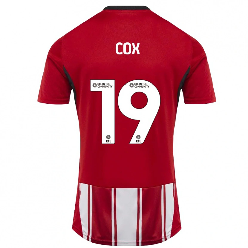 Danxen Herren Sonny Cox #19 Rot Weiß Schwarz Heimtrikot Trikot 2025/26 T-Shirt