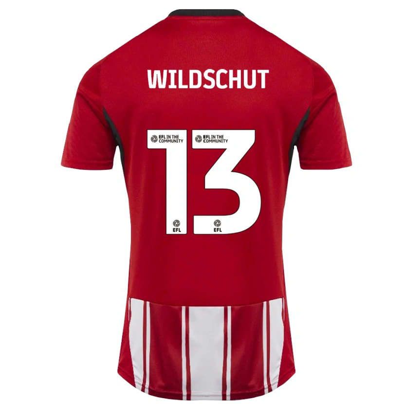 Danxen Herren Yanic Wildschut #13 Rot Weiß Schwarz Heimtrikot Trikot 2025/26 T-Shirt