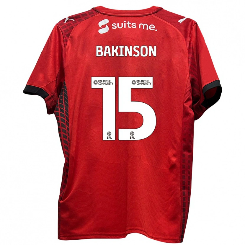 Danxen Herren Tyreeq Bakinson #15 Rot Schwarz Heimtrikot Trikot 2025/26 T-Shirt