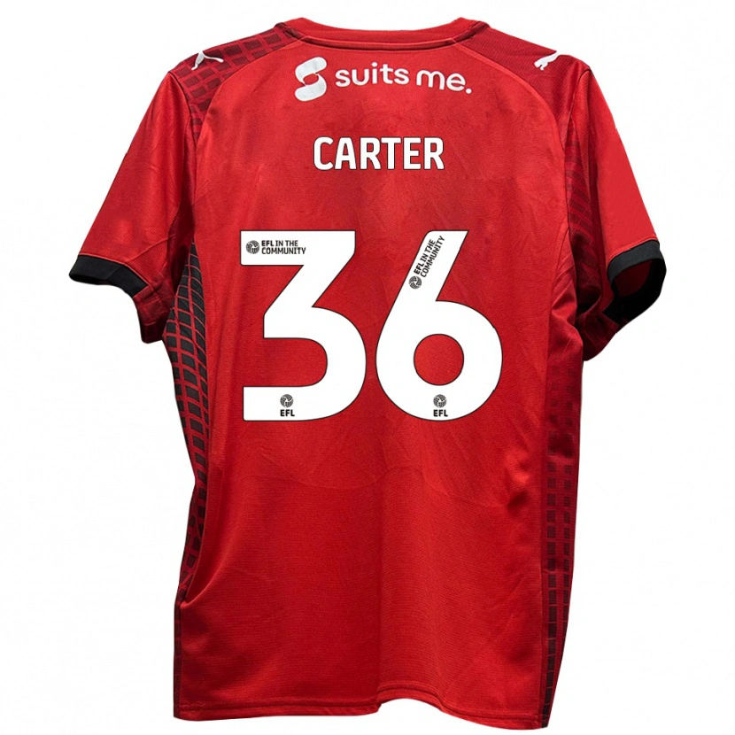 Danxen Herren Dan Carter #36 Rot Schwarz Heimtrikot Trikot 2025/26 T-Shirt