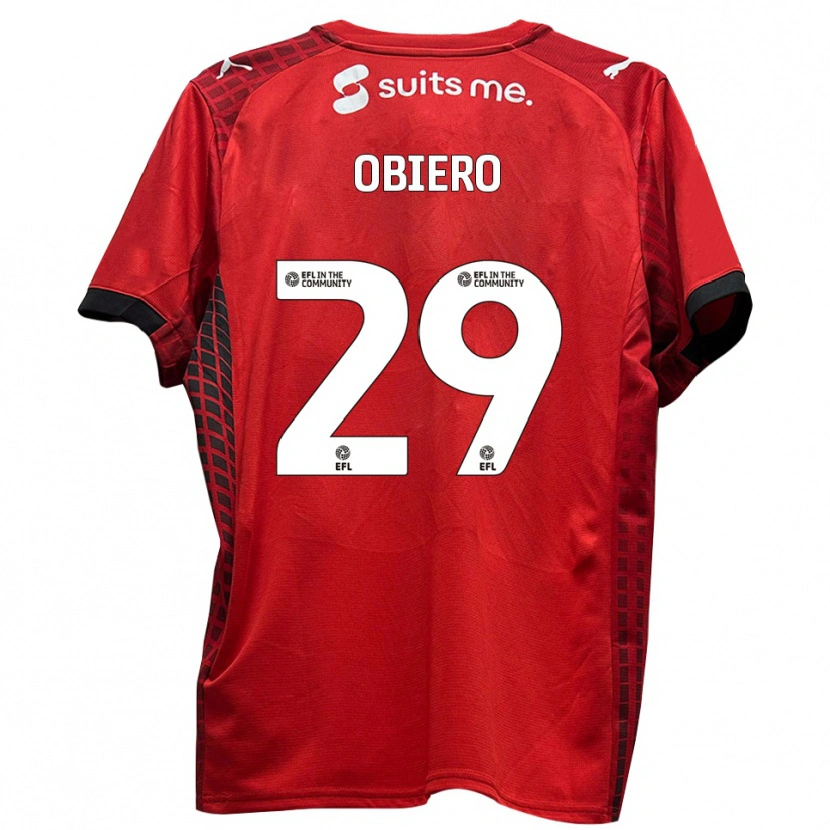 Danxen Herren Zech Obiero #29 Rot Schwarz Heimtrikot Trikot 2025/26 T-Shirt