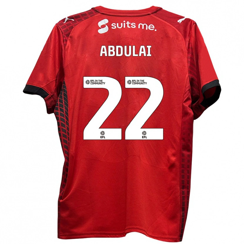 Danxen Herren Azeem Abdulai #22 Rot Schwarz Heimtrikot Trikot 2025/26 T-Shirt
