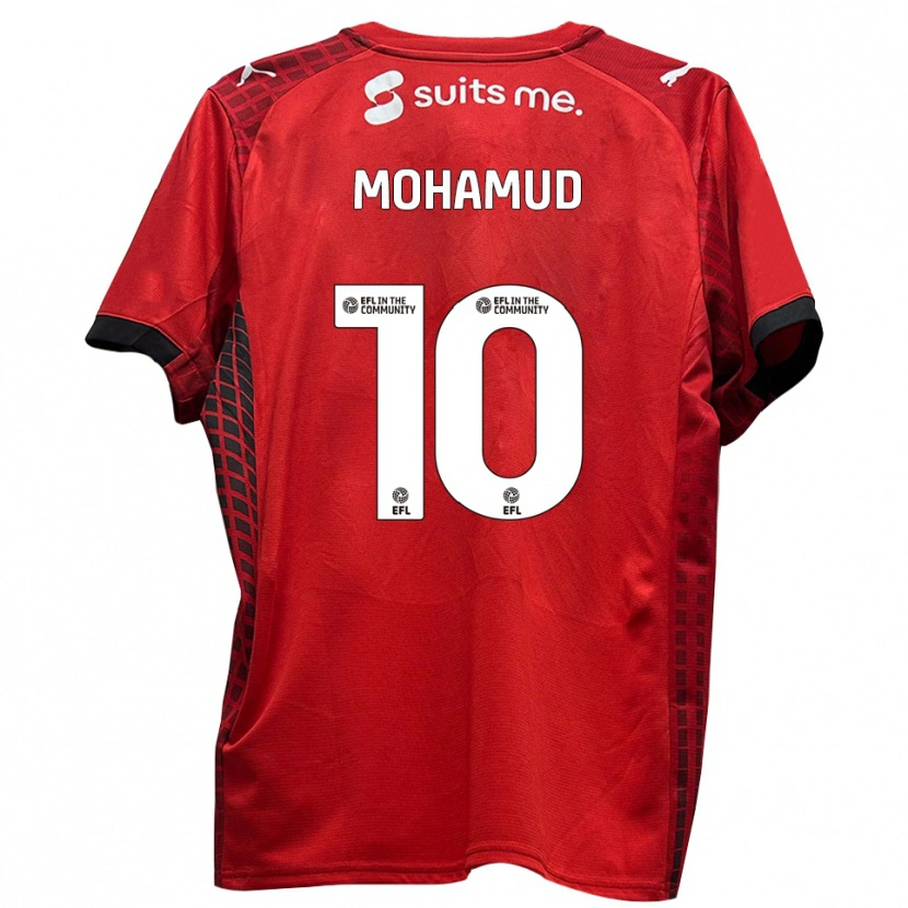 Danxen Herren Abdi Mohamud #10 Rot Schwarz Heimtrikot Trikot 2025/26 T-Shirt
