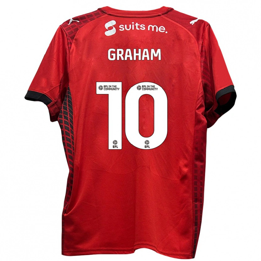Danxen Herren Jordan Graham #10 Rot Schwarz Heimtrikot Trikot 2025/26 T-Shirt