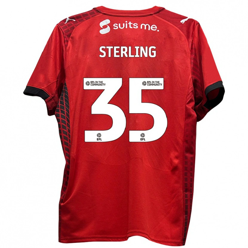 Danxen Herren Aaron Sterling #35 Rot Schwarz Heimtrikot Trikot 2025/26 T-Shirt