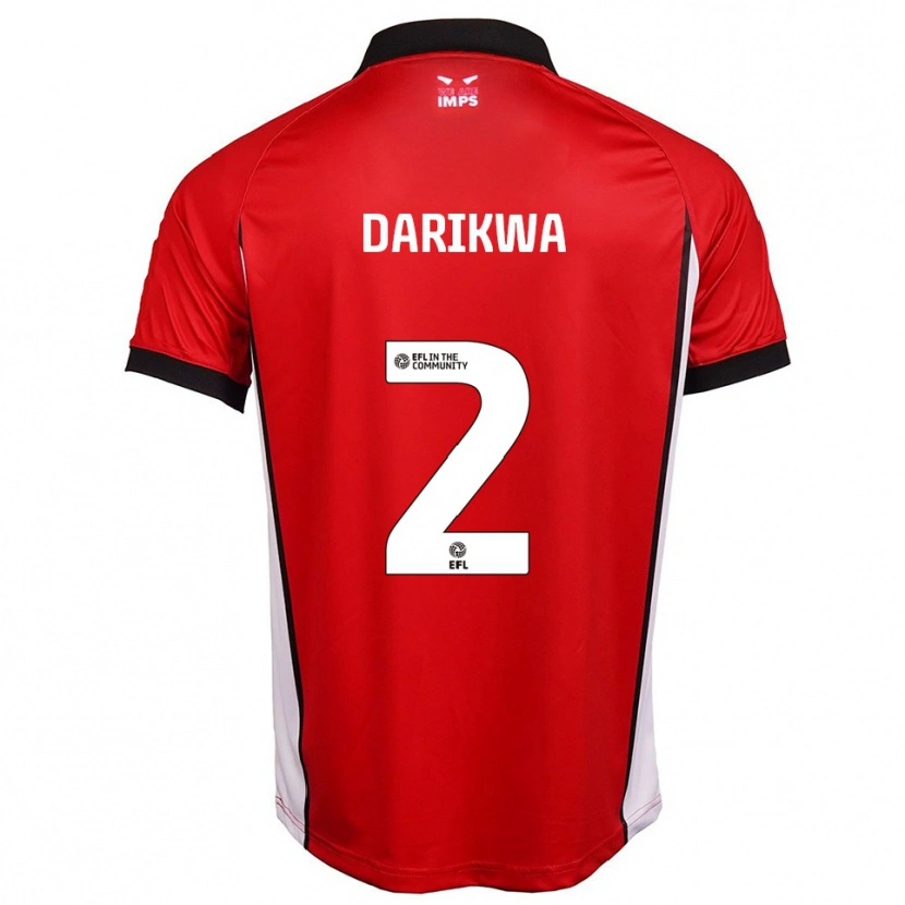 Danxen Herren Tendayi Darikwa #2 Rot Weiß Heimtrikot Trikot 2025/26 T-Shirt