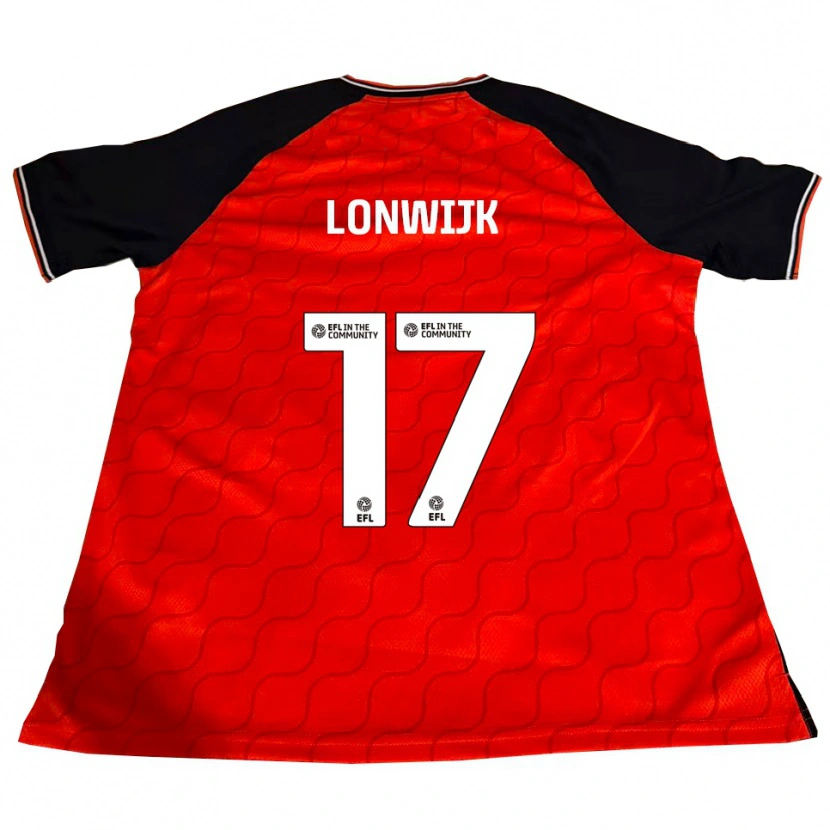 Danxen Herren Nigel Lonwijk #17 Orange Schwarz Weiß Heimtrikot Trikot 2025/26 T-Shirt