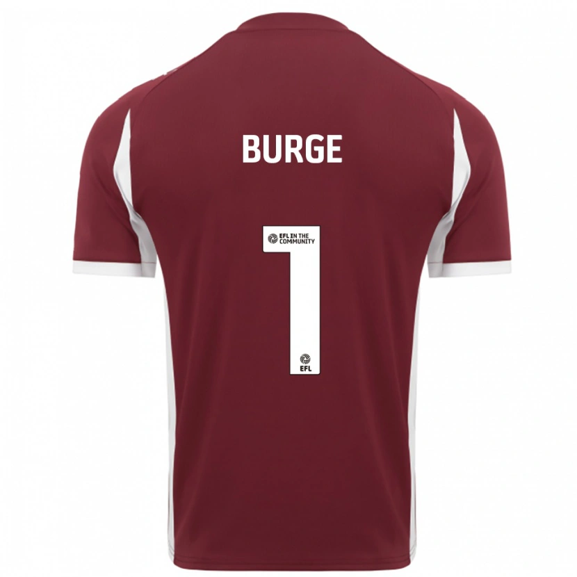 Danxen Herren Lee Burge #1 Burgunderrot Weiß Heimtrikot Trikot 2025/26 T-Shirt