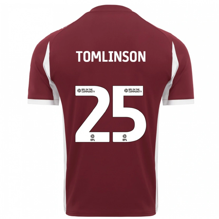 Danxen Herren Josh Tomlinson #25 Burgunderrot Weiß Heimtrikot Trikot 2025/26 T-Shirt