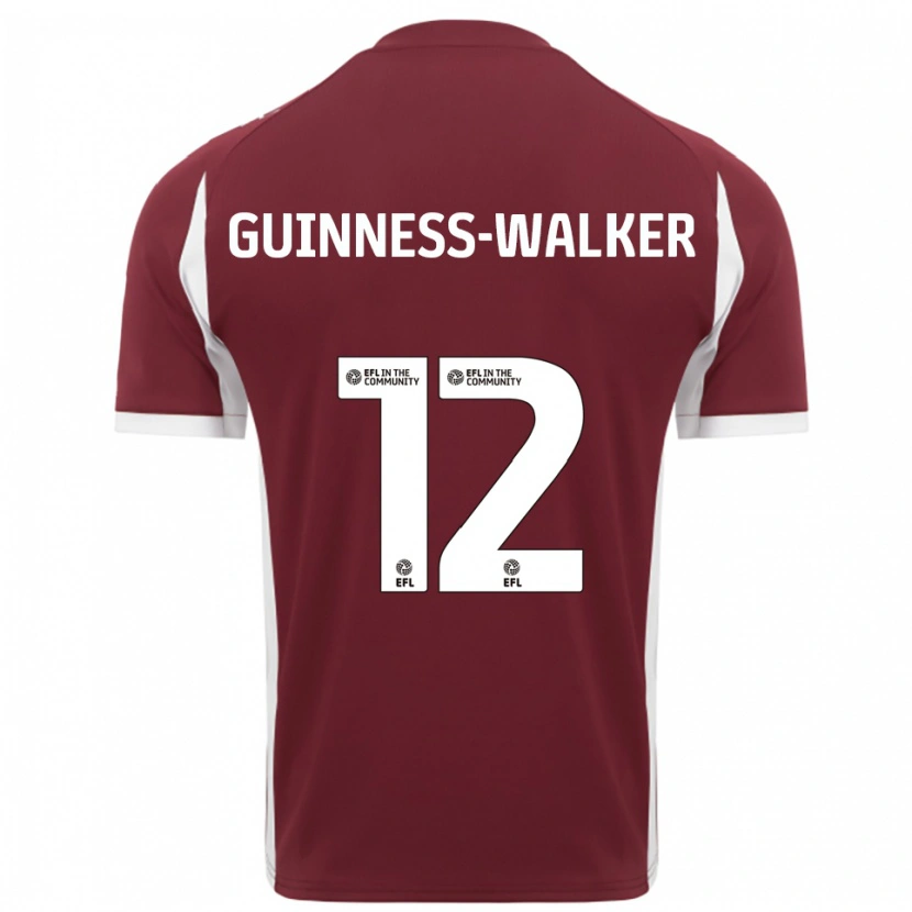 Danxen Herren Nesta Guinness-Walker #12 Burgunderrot Weiß Heimtrikot Trikot 2025/26 T-Shirt