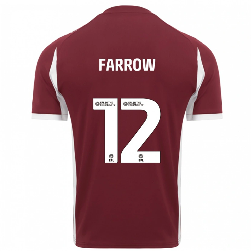 Danxen Herren Kim Farrow #12 Burgunderrot Weiß Heimtrikot Trikot 2025/26 T-Shirt
