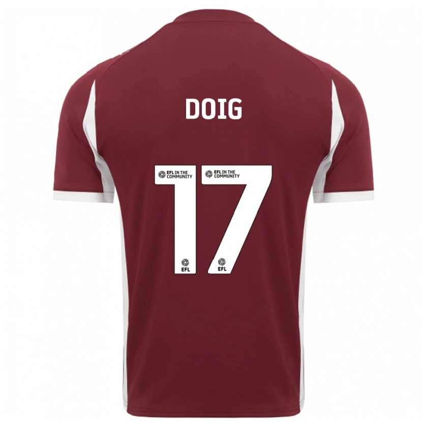 Danxen Herren Keira Doig #17 Burgunderrot Weiß Heimtrikot Trikot 2025/26 T-Shirt