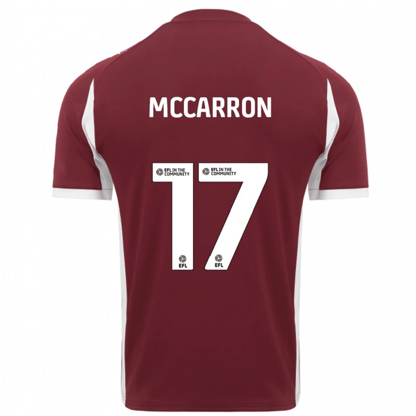 Danxen Herren Liam Mccarron #17 Burgunderrot Weiß Heimtrikot Trikot 2025/26 T-Shirt