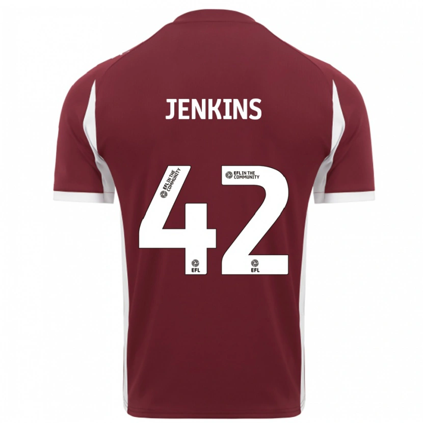 Danxen Herren Leo Jenkins #42 Burgunderrot Weiß Heimtrikot Trikot 2025/26 T-Shirt