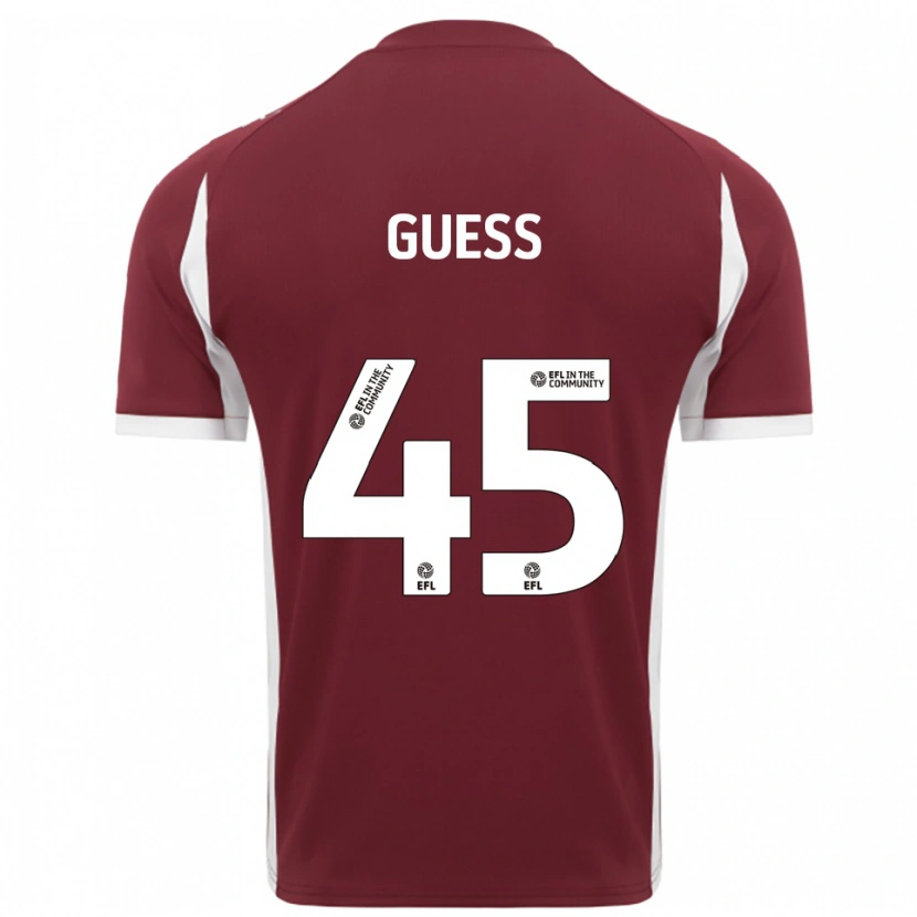 Danxen Herren Harry Guess #45 Burgunderrot Weiß Heimtrikot Trikot 2025/26 T-Shirt