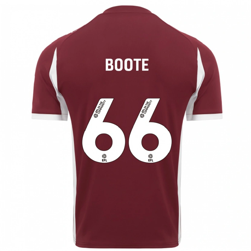 Danxen Herren Zoe Boote #66 Burgunderrot Weiß Heimtrikot Trikot 2025/26 T-Shirt