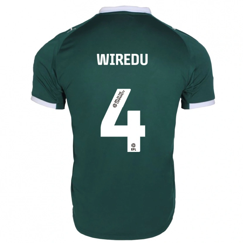 Danxen Herren Brendan Wiredu #4 Grün Weiß Heimtrikot Trikot 2025/26 T-Shirt
