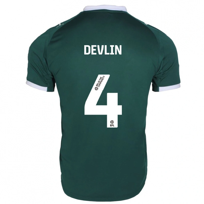 Danxen Herren Billy Devlin #4 Grün Weiß Heimtrikot Trikot 2025/26 T-Shirt