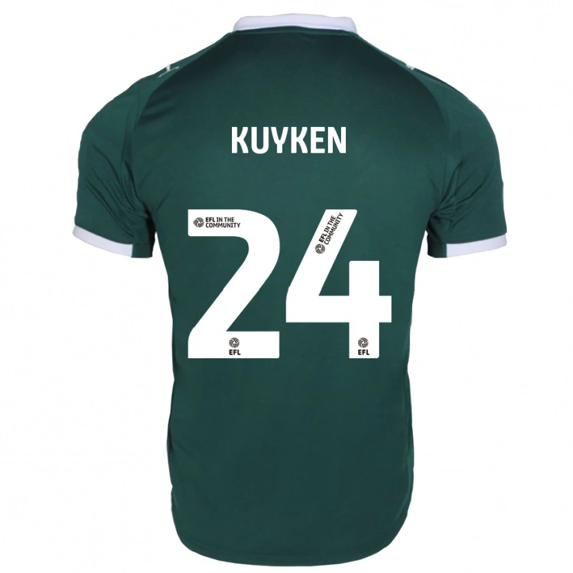 Danxen Herren Ava Kuyken #24 Grün Weiß Heimtrikot Trikot 2025/26 T-Shirt