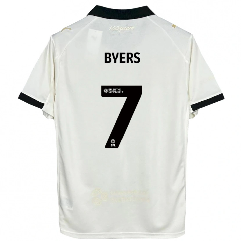 Danxen Herren George Byers #7 Cremeweiß Schwarz Heimtrikot Trikot 2025/26 T-Shirt