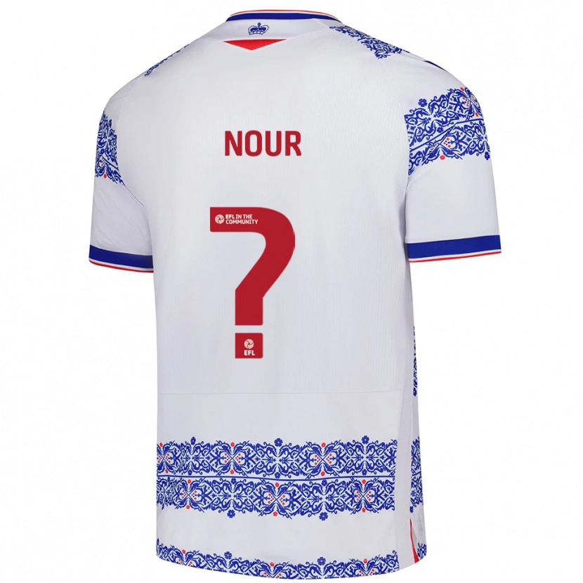 Danxen Herren Aaron Nour #0 Weiß Blau Heimtrikot Trikot 2025/26 T-Shirt